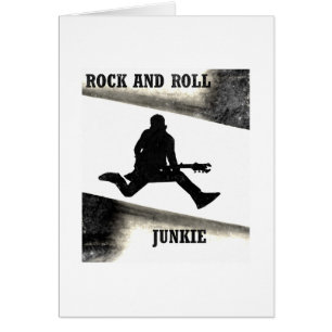 Rock and roll Junkie Hälsningskort