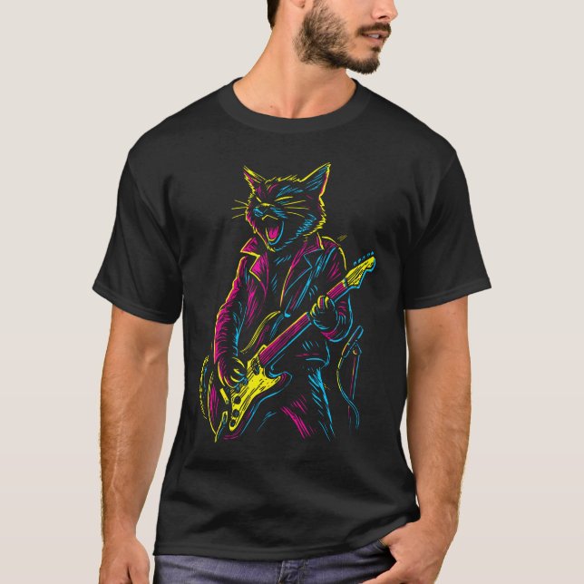 Rock And Roll Katt T Shirt (Framsida)