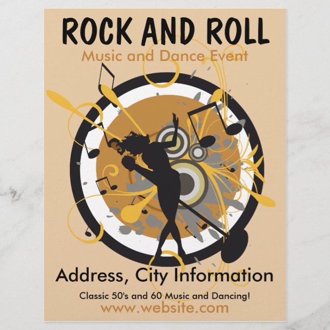 Rock and roll Music Flyer (Framsidan)