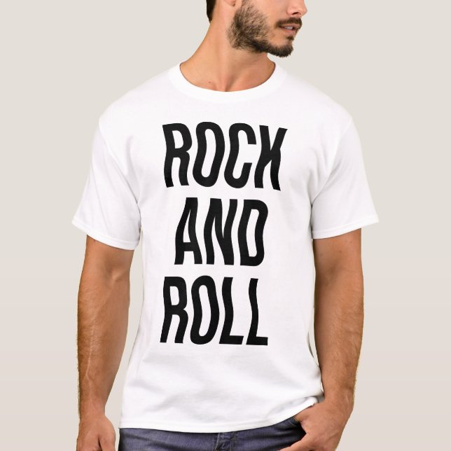 rock and roll musik design t shirt (Framsida)