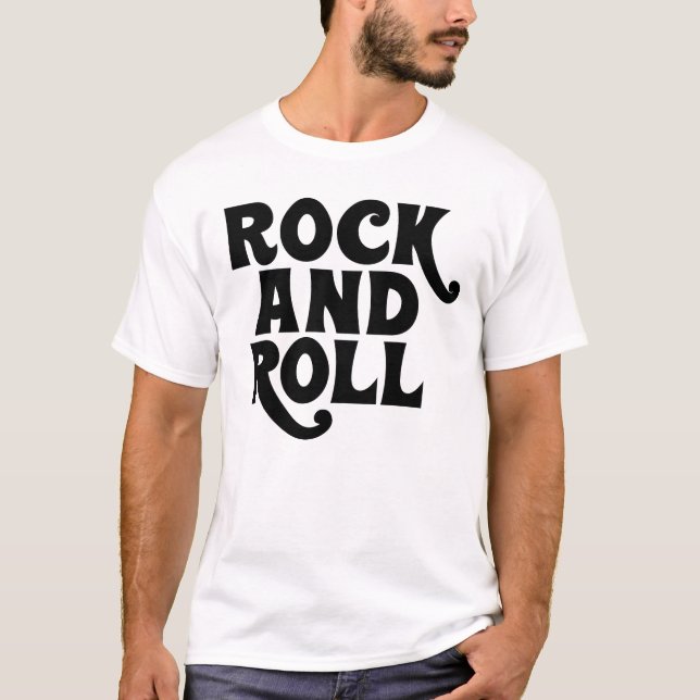 Rock and roll musikdesign för logotyp t shirt (Framsida)
