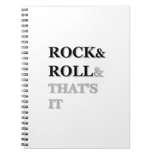 Rock and roll och det är det anteckningsbok med spiral