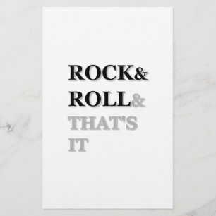 Rock and roll och det är det brevpapper