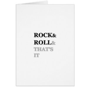 Rock and roll och det är det hälsningskort