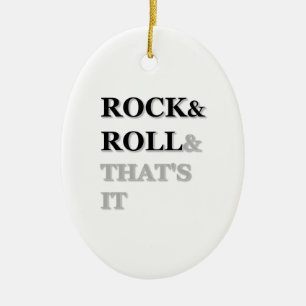 Rock and roll och det är det julgransprydnad keramik