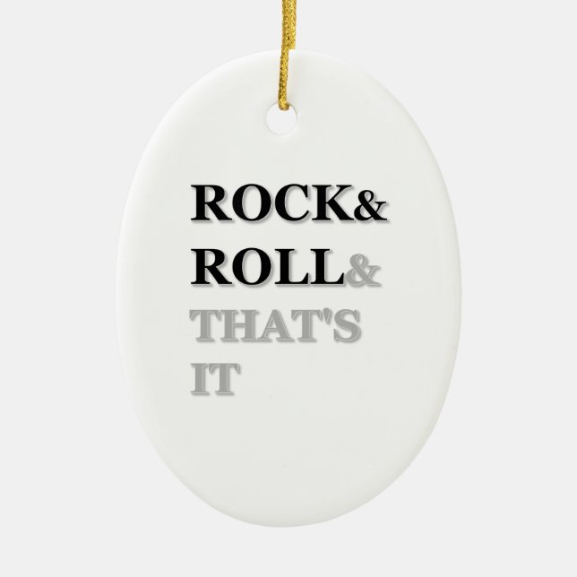 Rock and roll och det är det julgransprydnad keramik (Framsidan)