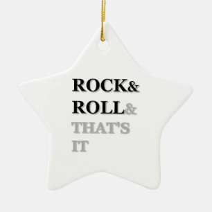 Rock and roll och det är det julgransprydnad keramik