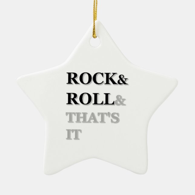 Rock and roll och det är det julgransprydnad keramik (Framsidan)