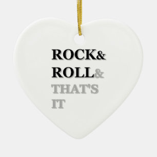 Rock and roll och det är det julgransprydnad keramik
