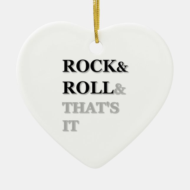 Rock and roll och det är det julgransprydnad keramik (Framsidan)