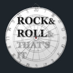 Rock and roll och det är det piltavla<br><div class="desc">Rock and roll och det är det. Originaltextteckendesign.</div>