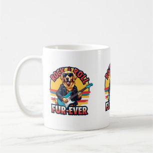 Rock and roll Päls-nånsin Golden Retriever Hund Kaffemugg