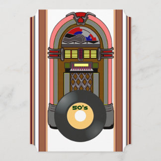 Rock and roll Party Inbjudningar