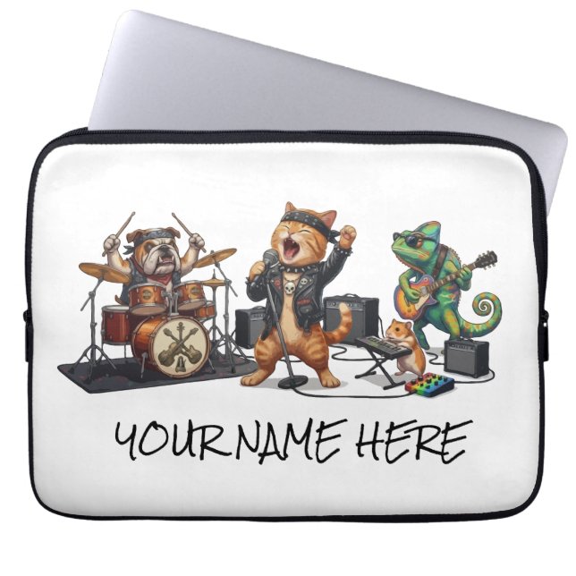 Rock and Roll Pets Band - Rolliga Djurkonsert Laptop Fodral (Framsidan)