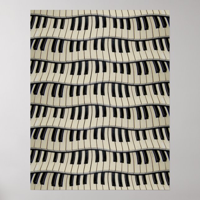 Rock and roll Piano Nycklar Poster (Framsidan)