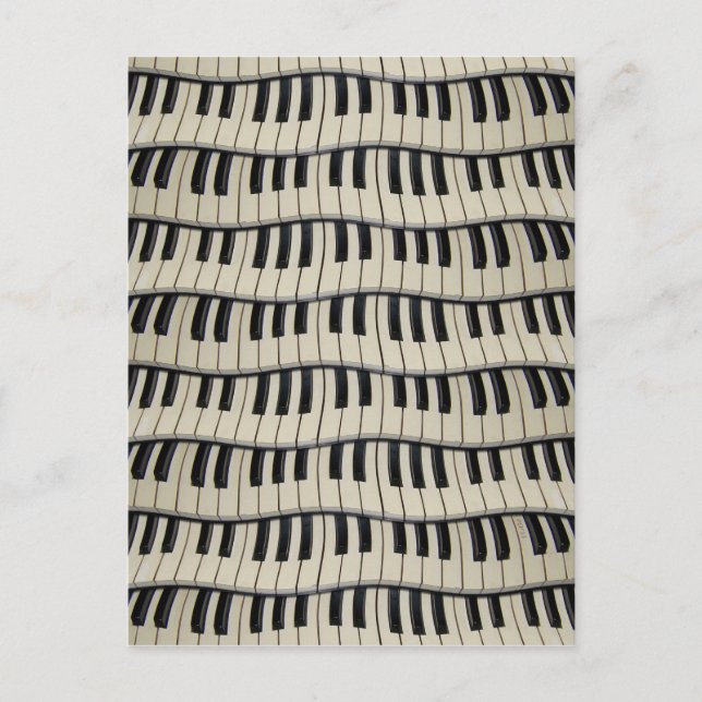 rock and roll Piano Nycklar Vykort (Framsida)