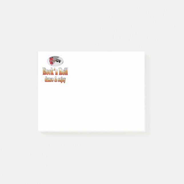 Rock and roll post-it block (Framsida)