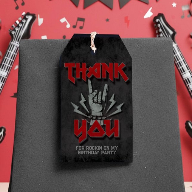 Rock and Roll - Rock tema  Presentetikett (Rock and Roll - Rock themed Gift Tags)