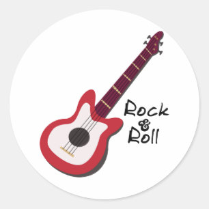 Rock and roll runt klistermärke