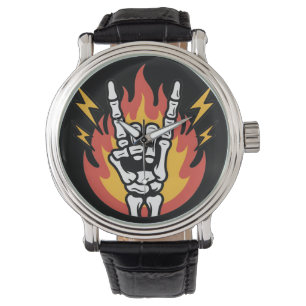 Rock and Roll Skelett Hand: Classic Rock On Tecken Armbandsur