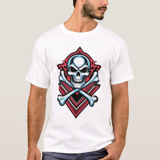 Rock and roll Skull & korsben Tatto T-Shirt De