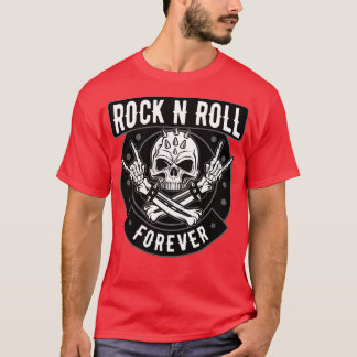 ROCK AND ROLL SKULL T SHIRT