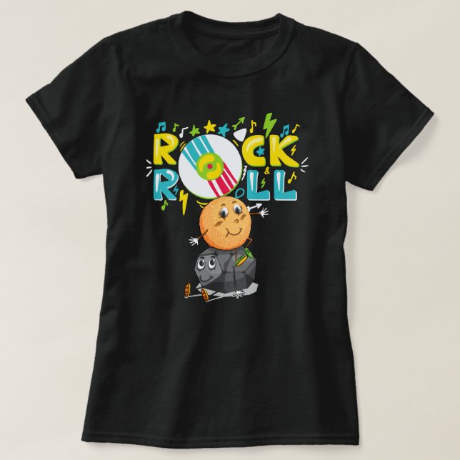 Rock and roll t shirt (Design framsida)