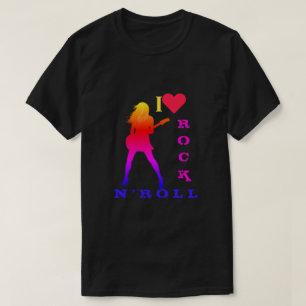 Rock and roll T-Shirt Rock musik Guitarist Girl