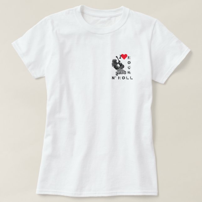 Rock and roll T-Shirt Sten Guitar Player (Design framsida)