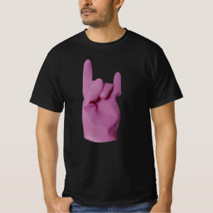 Rock and roll-tecken t shirt