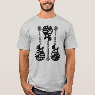 Rock and roll textdesign t shirt