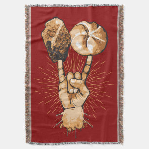 rock and roll Throw Blanket Filt
