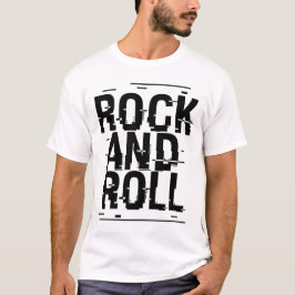 Rock and Roll typografisk logodesign T Shirt