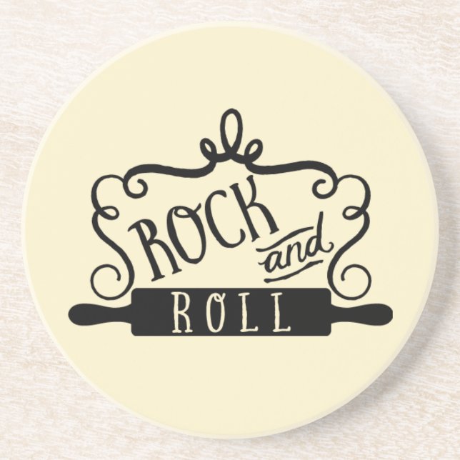 Rock and roll underlägg sandsten (Framsidan)