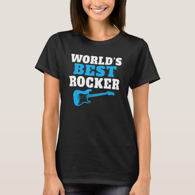 Rock and Roll Världens bästa rockare T Shirt (Framsida)