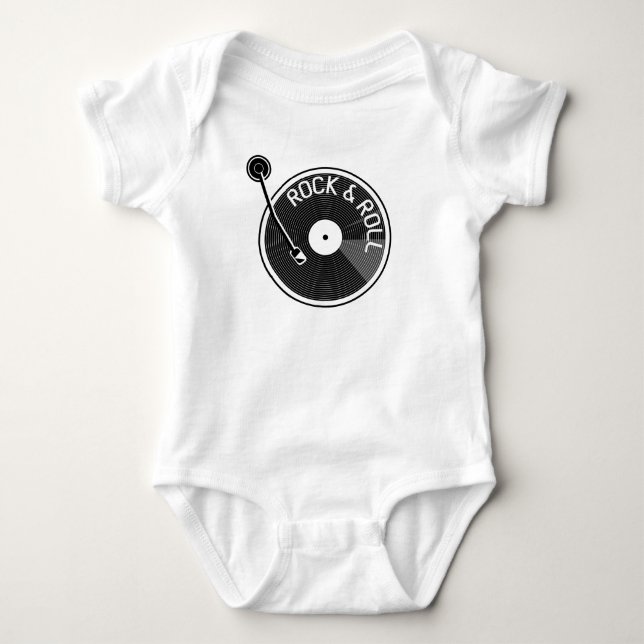 Rock and roll vinylpost tee shirt (Framsida)