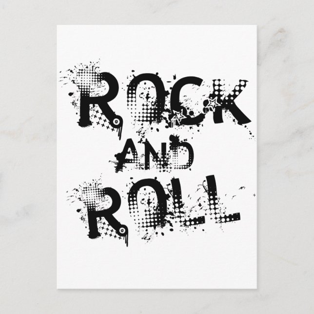 Rock and roll vykort (Framsida)