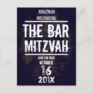 Rock Band Bar Mitzvah Spara datum Alla typer Meddelande Vykort
