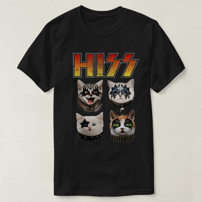 Rock Band Cats Meowtal Legends Design T Shirt (Design framsida)