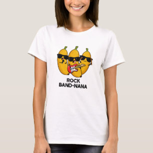 Rock Band-nana Roligt Bananskämt T Shirt