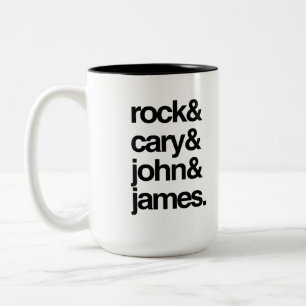 Rock Cary John och James Två-Tonad Mugg