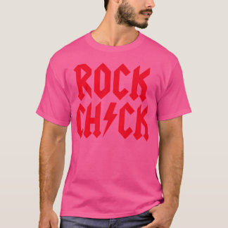 Rock Chick Hårdrock Rockmusik Heavy Metal tjej r T Shirt