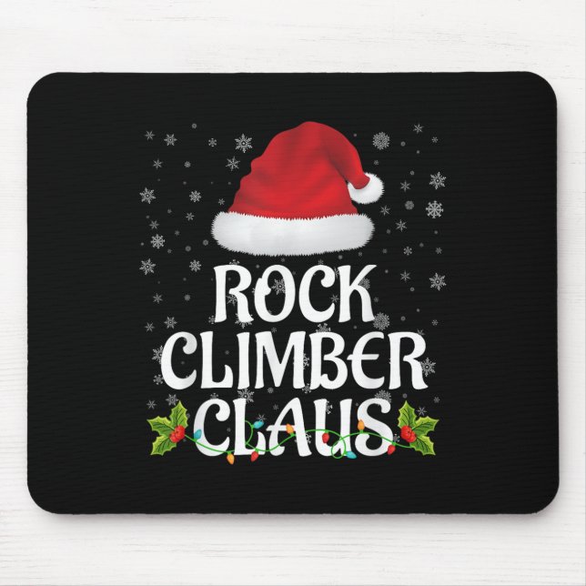 Rock Climber Claus Christmas Lights Pajama Family  Musmatta (Framsidan)