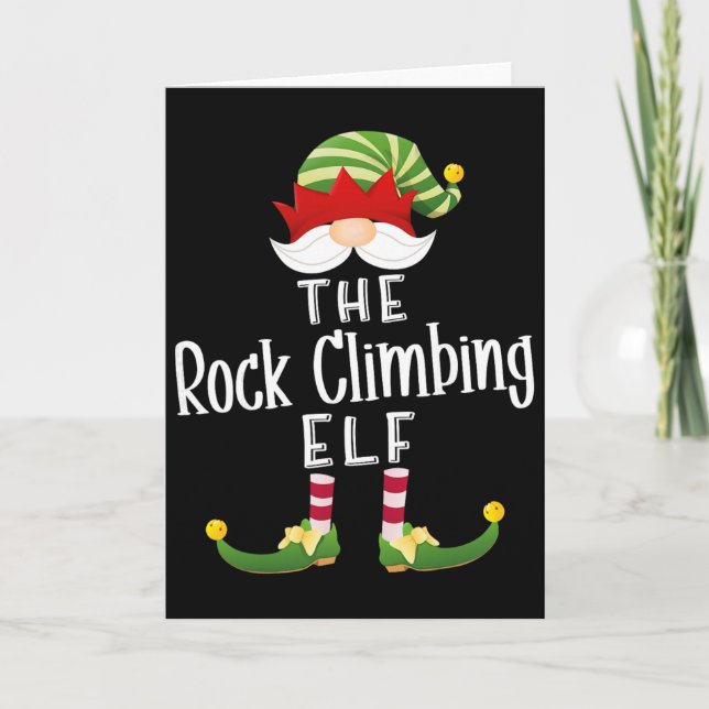 Rock Climbing Älva Grupp Jul Rolig Pajamas Kort (Framsida)