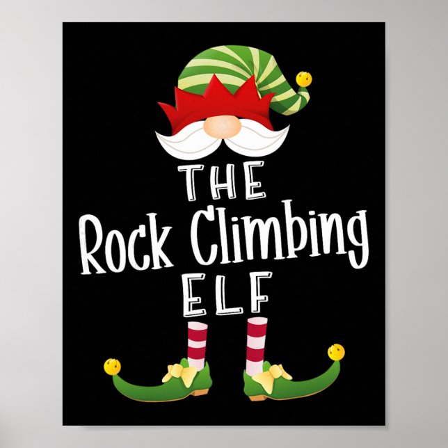 Rock Climbing Älva Grupp Jul Rolig Pajamas Poster (Framsidan)