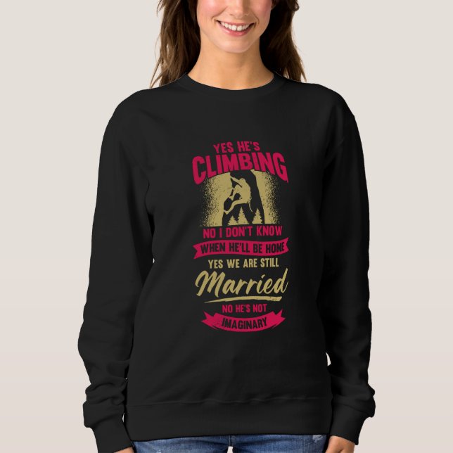 Rock Climbing Climber's Wife T Shirt (Framsida)