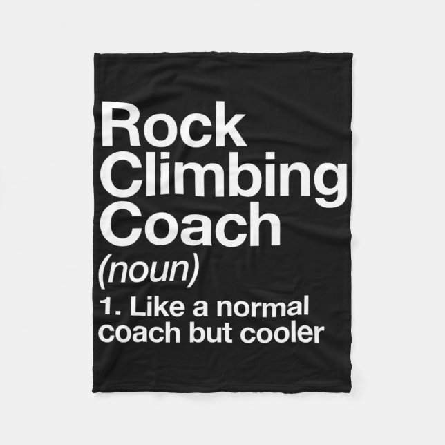 Rock Climbing Coach Funny Definition Trainer Tee  Fleecefilt (Framsidan)