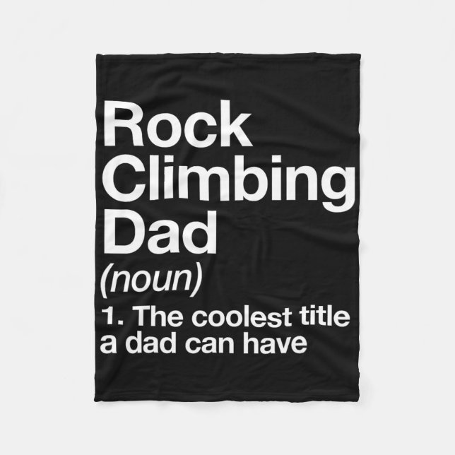 Rock Climbing Dad Definition Funny Sports  Fleecefilt (Framsidan)