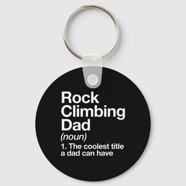 Rock Climbing Dad Definition Funny Sports  Nyckelring (Framsida)