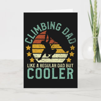 Rock Climbing Dad Mountain Climber Funny Father's  Kort
